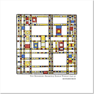 Piet Mondrian Broadway Boogie-Woogie Classical Art Memes Posters and Art